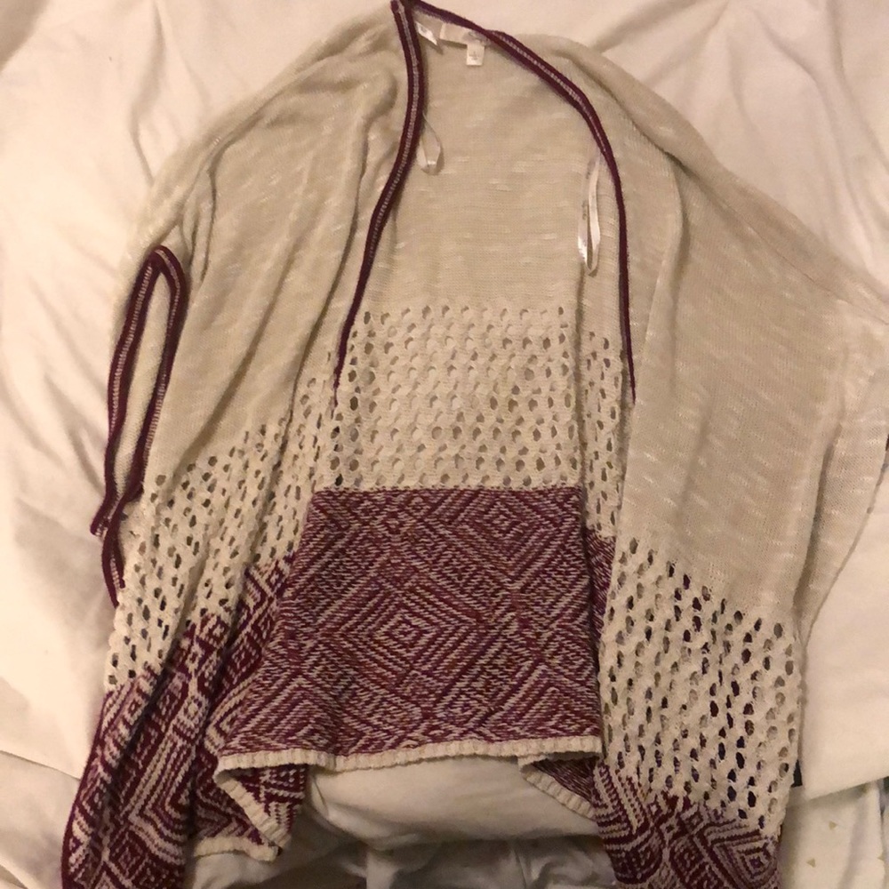 beige cardigan